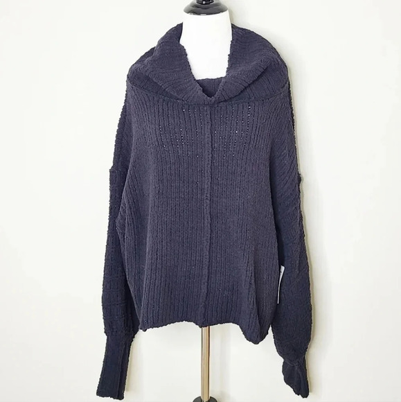 NWT Free People Black Be Yours Sweater L - Picture 2 of 8